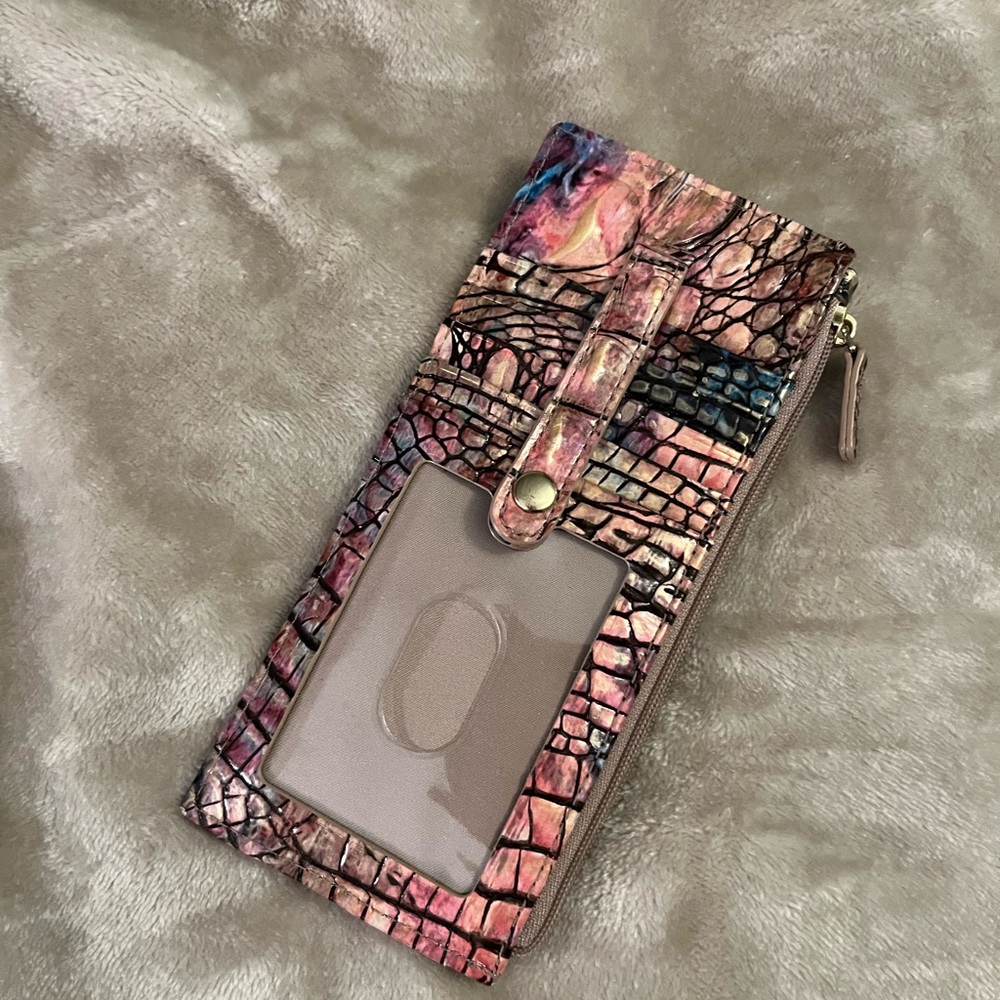 Brahmin Multicolor Croc-Embossed Wallet